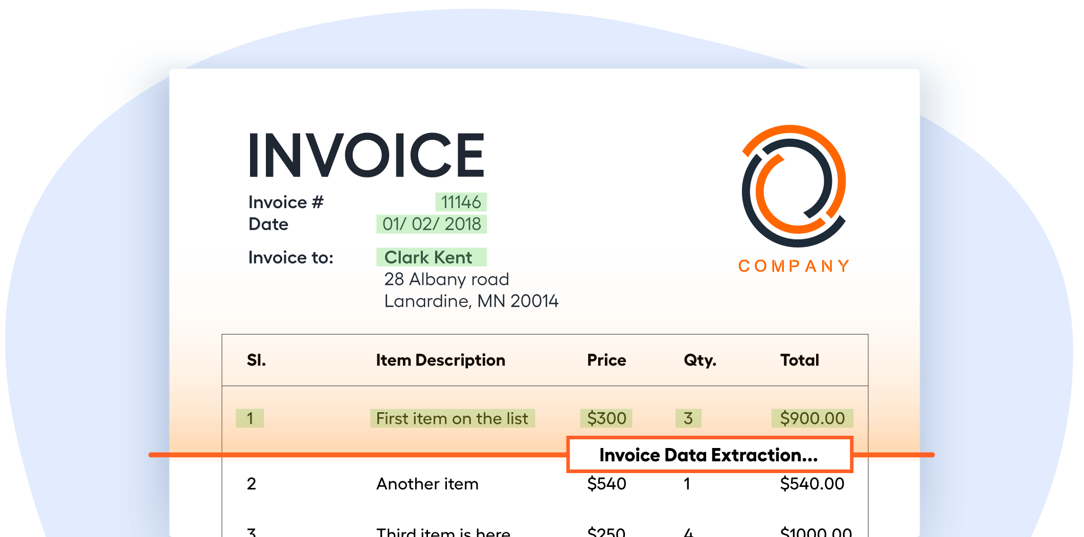 professional data entry invoice template